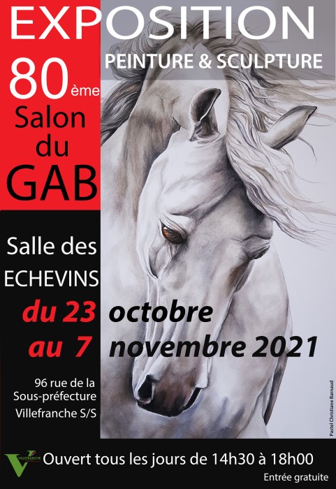 Affiche salon 2021 - Le GAB - Groupement des Artistes Beaujolais