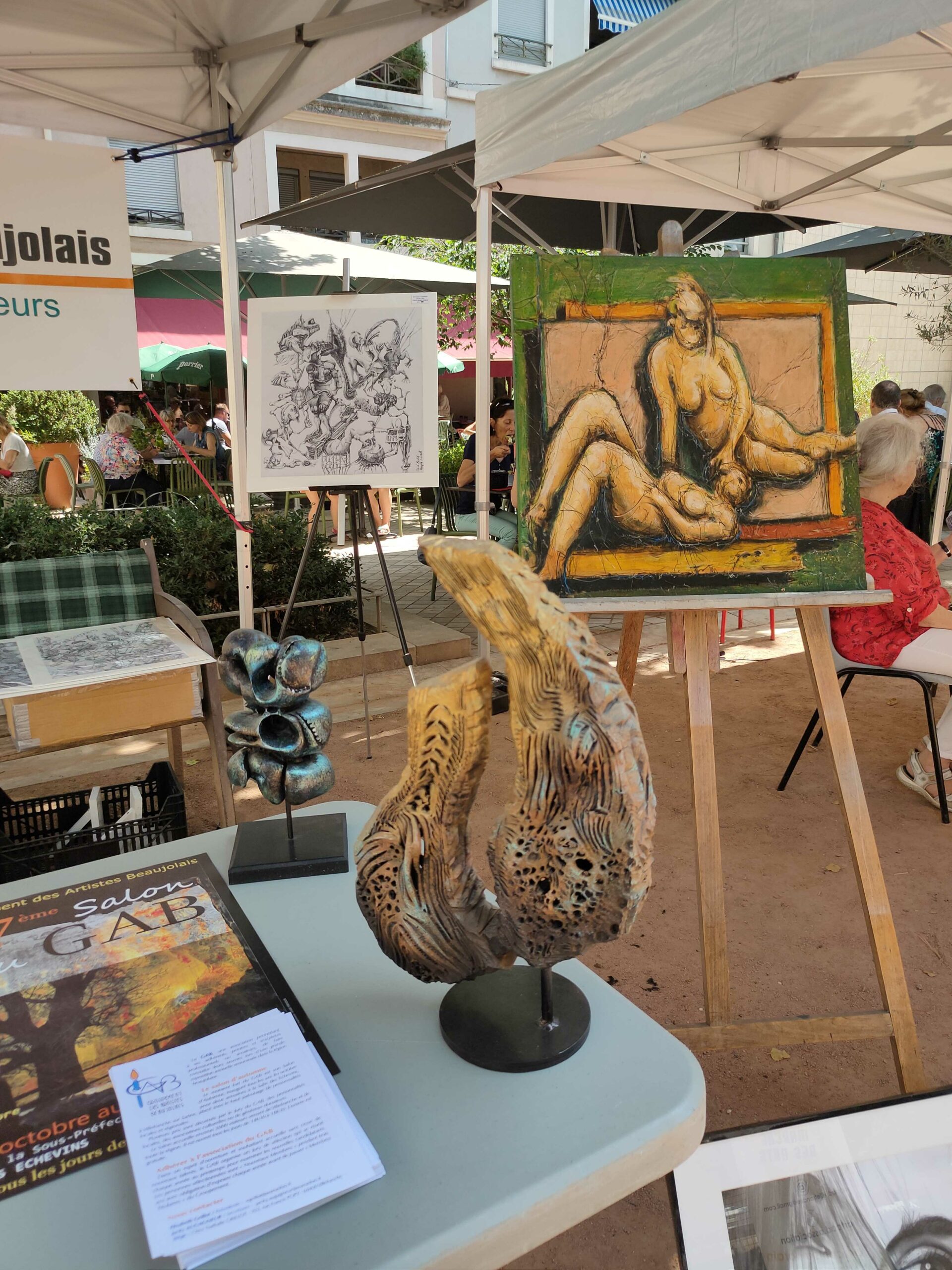 Stand du GAB 2022 - peintures et sculptures