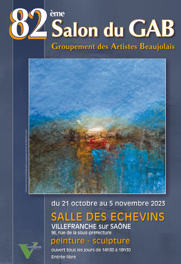 Affiche salon du GAB- Groupement des Artistes Beaujolais - 2023